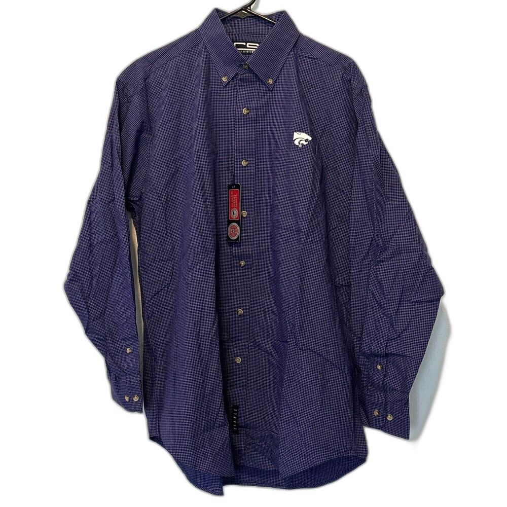 NWT Mens LSU Tigers Crable Sportswear Button Down Shirt M Purple
